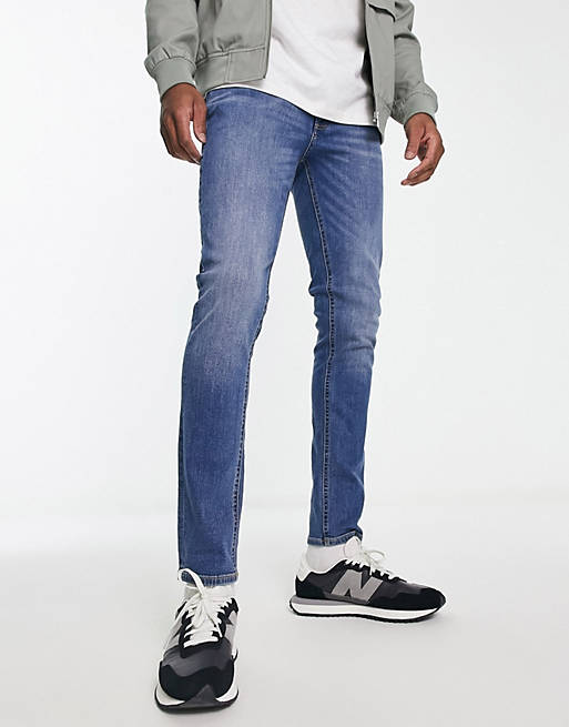 Homme Jeans | Jack & Jones Intelligence - Liam - Jean skinny - Bleu moyen délavé - IBD2780